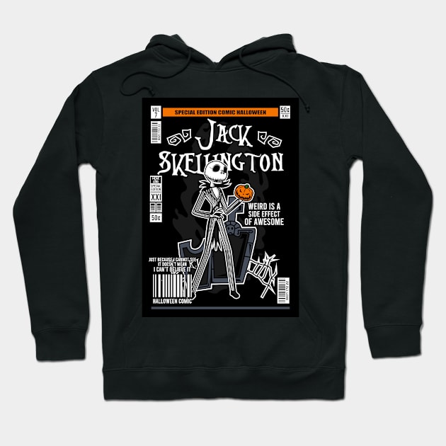 Jack Skellington Comic vintage Hoodie by beanbeardy